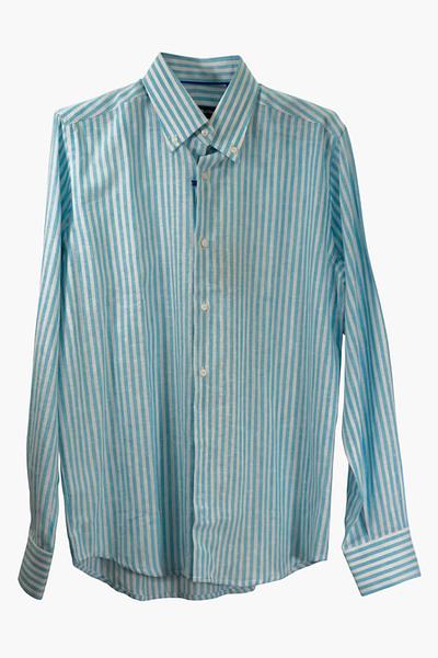 Camicia Taylor 100% Lino Sartoriale con collo button down