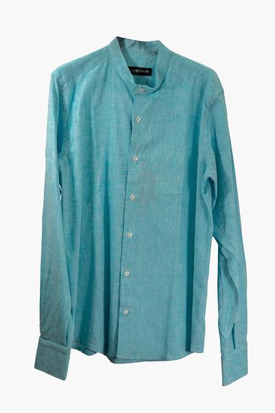 Camicia Taylor 100% Lino Sartoriale con collo coreano